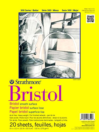 Strathmore Bristol Smooth Paper Pad 9"X12"-20 Sheets -342900