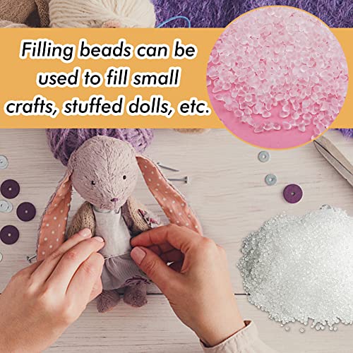 Doll Stuffing Beads, 100g Weight Stuffing Beads, Craft Stuffing Beads, Rubber Filler Beads for Weighted Stuffed Animal