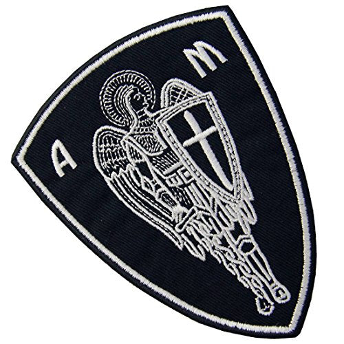 Saint Christian Archangel St.Michael Protection Cross Shield Patch Embroidered Applique Iron On Sew On Emblem