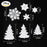 BBTO 7 Pieces Christmas Snowflakes Cutting Dies for Card Making Metal Christmas Snowflake Dies Tree Stencil for DIY Scrapbook Album Paper Card Envelope