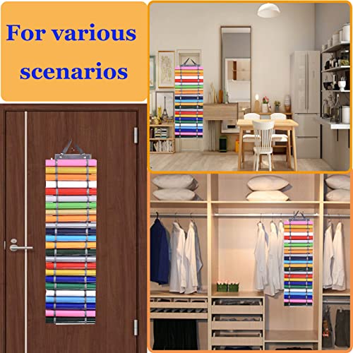 Amremsu 48 Compartments Vinyl Roll Storage, Vinyl Roll Holder Vinyl Organizer, Vinyl Storage Rack Wall Mount/Over The Door for Craft Room Organizers and Storage Lengthened（gray）