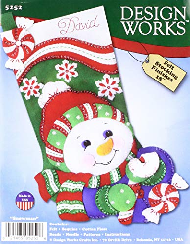 Design Works Crafts Candy cane snowman Stockin Kit