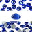 SAPPHIRE (206) blue Swarovski NEW 2088 XIRIUS Rose 20ss 5mm flatback No-Hotfix rhinestones ss20 144 pcs (1 gross) from Mychobos (Crystal-Wholesale)