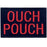 Ouch Pouch Embroidered Patch Tactical Moral Applique Fastener Hook & Loop Emblem, Red & Black