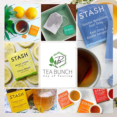 Herbal Stash Tea Sampler Tea Bag Decaf & Herbal Stash Variety Tea Bags with 100% Cotton String 50 Count 25 Flavors & Honey Sticks 10 Flavors, 20 Pack