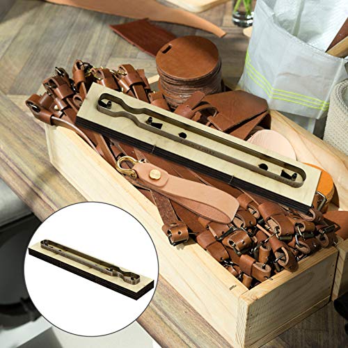 EXCEART Leather Cutting Die Strip Scrapbook Embossing Wooden Die Cutting Mold for DIY Crafts Jewelry Making Punching Home Decoration Key Chain Mold Style 1