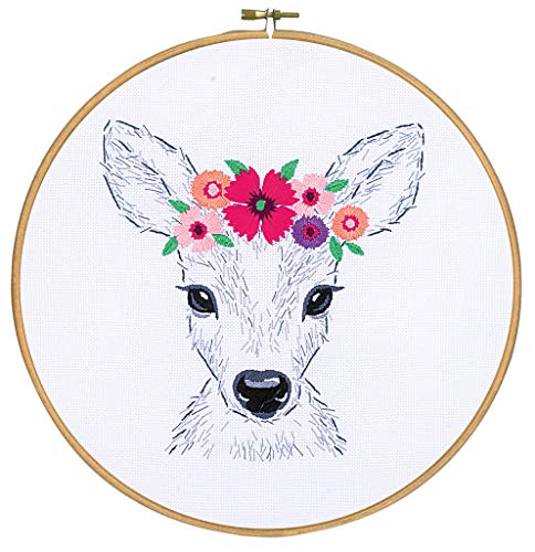 Vervaco Embroidery Kit: Deer with Flowers, 6 x 20cm, N