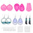 103Pcs DIY Earring Resin Molds Kit - Tear Drop/Quadrangle/Retro Circle Shape Silicone Mold Epoxy Earring Pendant Casting Mould with Silver Earring Hooks for Jewelry Making Supplies, Women Earrings
