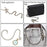 3 Pieces Pants Chain Pocket Chain Belt Metal Jeans Chain Wallet Chain with Lobster Clasps and Keyring for Men Women Keys Wallets