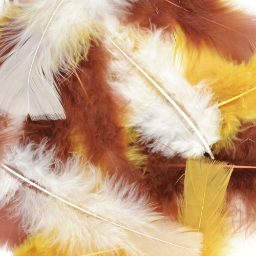 Touch of Nature Turkey Flat Feather Fluffy Feathers 14GM Earth Mix 1pkg