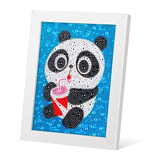 Easy 5D Panda Diamond Painting Kit for Kids Beginners Diamond Art Kits for Boys&Girls Painting Accessories Tools Gem Art Painting kit Diamond Art for Kids Ages 6-8-12+