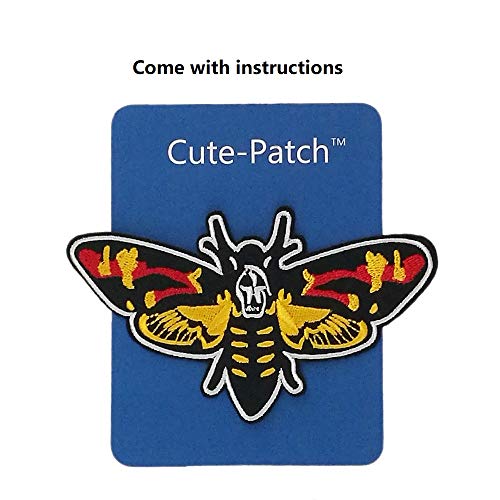 Cute-Patch Silence of The Lambs Death's Head Moth Embroidered Iron On Patch T Shirt Transfer