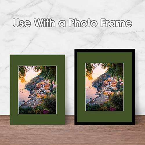 Golden State Art, Pack of 10, 11x14 for 8x10 Color Picture Photo Mat -White-core, Acid-Free - Great for Frames, Artwork, Prints, Pictures, Rock Garden