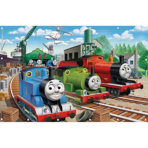 DIY 5D Diamond Painting Kit, 16"X12" Thomas Friends Round Full Drill Crystal Rhinestone Embroidery Cross Stitch Arts Craft Canvas for Home Wall Decor Adults and Kids