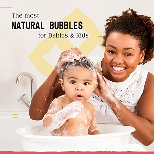 Alaffia Babies and Kids Bubble Bath, Gentle Baby Essentials for Delicate Skin, Cleansing & Calming Bubbles, Plant Based Formula, Vegan, Coconut Strawberry (2 Pack - 32 Fl Oz Ea)