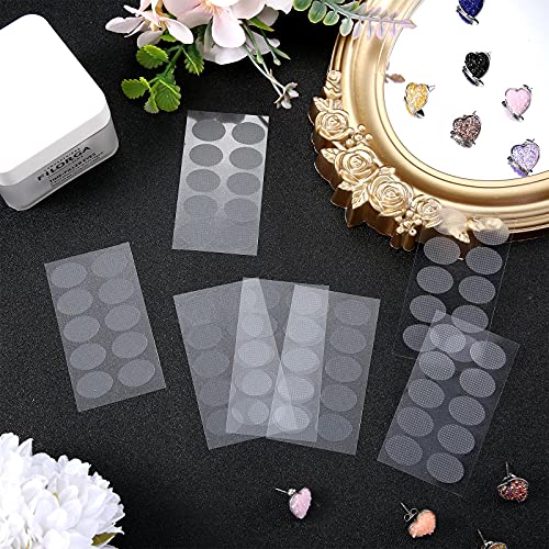 60 Sheets 600 Pieces Ear Lobe Support Patches Earring Ear Patches Protectors Heavy Earrings Stabilizers Large Earring Lift Patches for Women Long Time Wearing Earrings