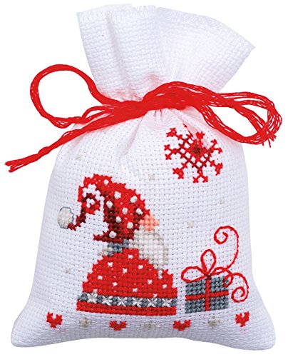 Vervaco Bag Kit-Set of 3 Pieces, Cotton, Multi-Colour, 8 x 12 x 0.3 cm