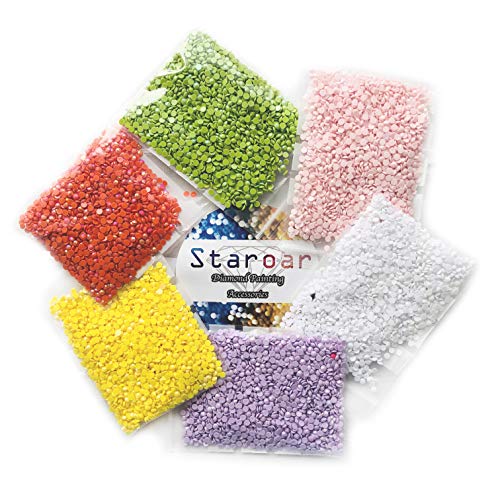 Staroar Diamond Painting AB Diamond AB Drill - 6 Color AB Drill Pack for Replacement