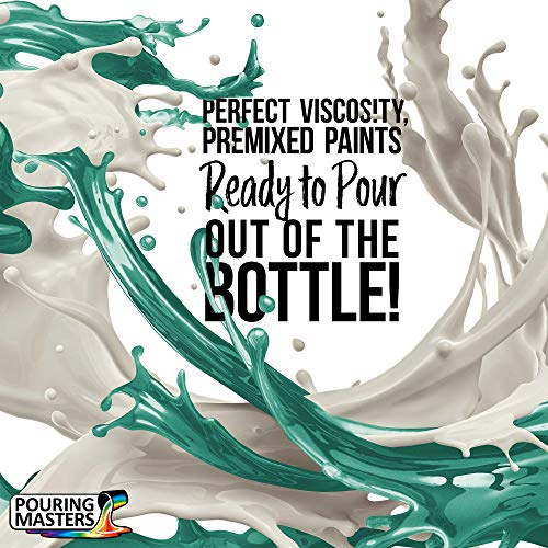 Pouring Masters Peppermint Metallic Pearl Acrylic Ready to Pour Pouring Paint – Premium 8-Ounce Pre-Mixed Water-Based - for Canvas, Wood, Paper, Crafts, Tile, Rocks and More
