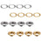 Grommet Kit 100 Sets Grommets Eyelets with 3 Pieces Install Tool Kit, 2 Colors (1/4 Inch Inside Diameter)
