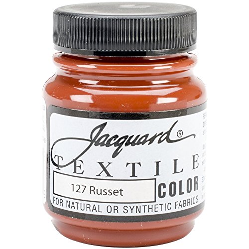 Jacquard Fabric Paint for Clothes - 2.25 Oz Textile Color - Russet - Leaves Fabric Soft - Permanent and Colorfast - Professional Quality Paints Made in USA - Holds up Exceptionally Well to Washing