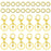 30pcs Lobster Clasp Keychain for Jewelry Making,Metal Lobster Clasp Swivel Trigger Clips with Swivel Clasps Hook Clips Flat Split Keychain Ring 100Pcs Open Jump Ring for DIY Craft(18K Gold)