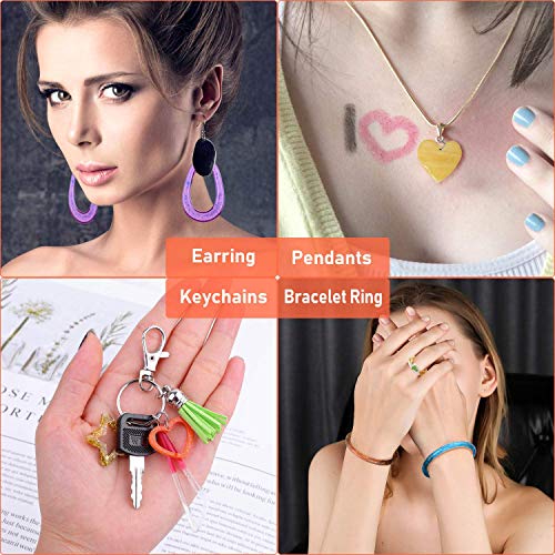 Resin Molds for Jewelry, Paxcoo 678pcs Earring Making Kit with 28pcs Earring Epoxy Molds and 650pcs Earring Hooks, Jump Rings for Resin Jewelry, Pendants, Resin Crafts, DIY Earring