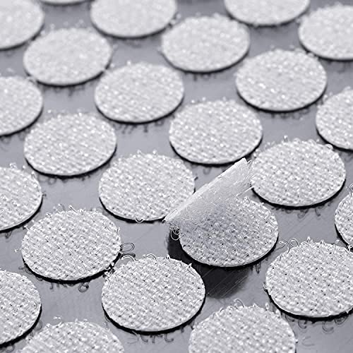 1008pcs 4/5" 20mm Diameter Sticky Back Coins Hook and Loop Self Adhesive Dots Tapes White (20mm, 1008)