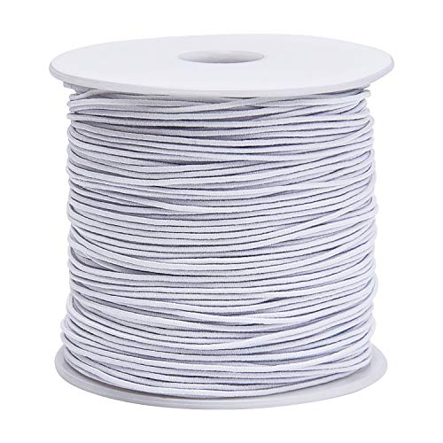Livder 0.8 mm Elastic String Cord Thread Cords for Jewelry Making Bracelets Beading, 109 Yards, White
