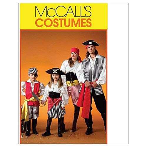McCall's M4952 Boy's and Girl's Pirate Halloween Costume Sewing Patterns, Sizes 3-8