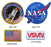 Antrix 4 Pieces US American Patch NASA Patch Hook & Loop Tactical USA Flag NASA Logo 100th Space Shuttle Mission Military Badge Emblem Patches
