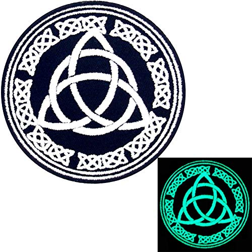 Glow in Dark The Celtic Knot Protection of The Eternal Flow of Energy and Time Tactical Patch Embroidered Morale Applique Fastener Hook & Loop Emblem