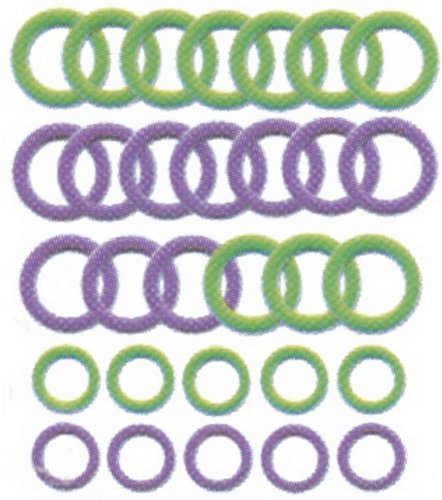 Clover Soft Stitch Ring Markers, Multicoloured, 5" Height, 2.6" Length, 0.2" Width