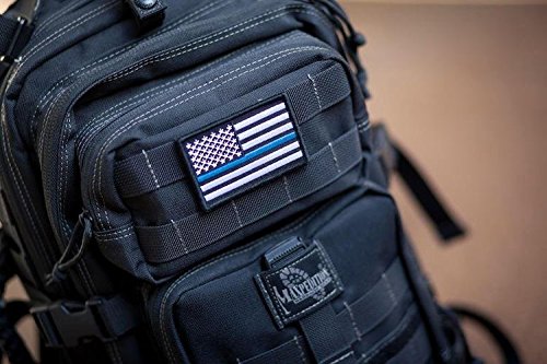USA Flag Patch Thin Blue Line Police Flag American Military Embroider Motorcycle Biker Tactical Fully Embroidered Tags Patch Sew On-Police and Law Enforcement Honor USA