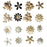 Mililanyo 80 Pieces Flower Rhinestone Buttons Faux Pearl Buttons Flat Back for Jewelry Making Wedding Party Home Decoration DIY Craft Hair Accessory
