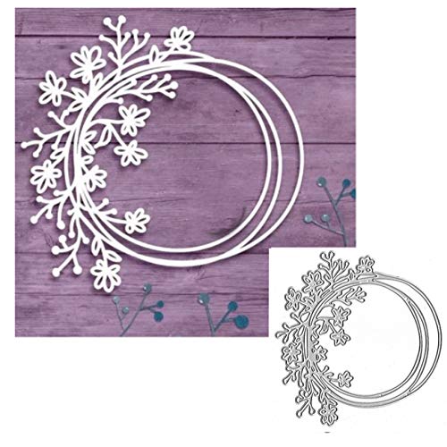 Circle Flowers Lace Metal Cutting Die Cuts, Lace Stencils DIY Crafts Cards Dies Cuts for DIY Embossing Card Making Photo Decorative Scrapbooking