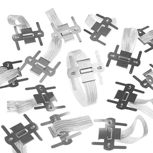 Silver/White Corsage Wrist Bands, Elastic Wristlets for Wedding Prom Flowers, Bulk Pack of 12, by Royal Imports