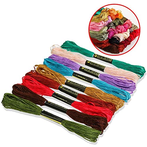 Embroidery Floss 100 Skeins,Rainbow Color Cross Stitch Thread,Friendship Bracelets String,Premium Crafts Floss 8m/8.75 Yd Long Per Skein with 6 Strands