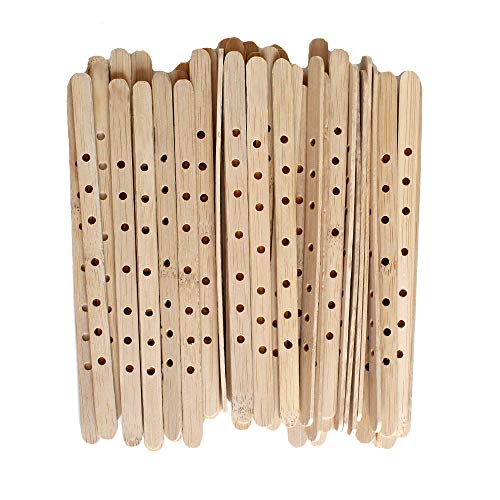 Cozyours Wooden Candle Wick Holders for Large & Multiwick Candles (100 Pack)