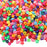 GMMA 900 Pcs Multi-Colored Plastic Craft Perforated Beads Bulk Rainbow Hair Beads, DIY Face Mask Pony Beads for Hair,DIY Bracelet Necklace Jewelry Making Supplies (Mixed Type)