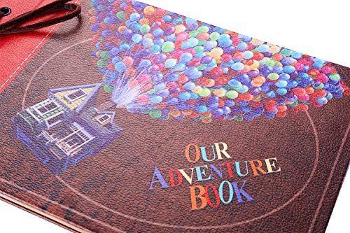 Pulaisen Our Adventure Book [Upgrade] Pixar Up Handmade DIY Family Scrapbook with Colorful Cover,Great Gift for Thanksgiving Day, Christmas, Anniversary, Family Memory,Wedding,Birthday,Valentines Day
