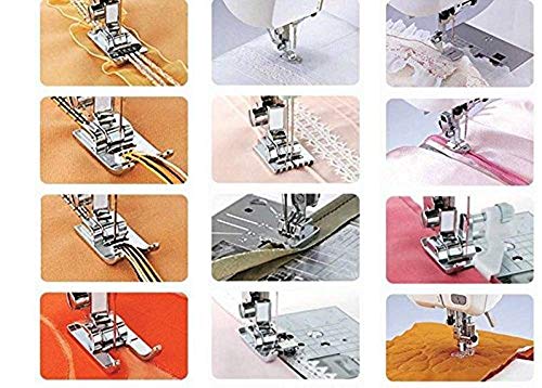 eoocvt 52pcs Domestic Sewing Machine Presser Feet Set for Brother, Babylock, Singer, Janome, Elna, Toyota, New Home, Simplicity, Necchi, Kenmore, and White Low Shank Sewing Machines