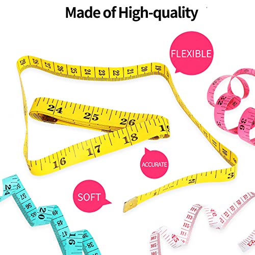 Tape Measures 24 Pack Measuring Tape Bulk for Body Sewing Tailor Cloth Craft Supplies Knitting Projects Measurement Double Scale 150cm/60inch