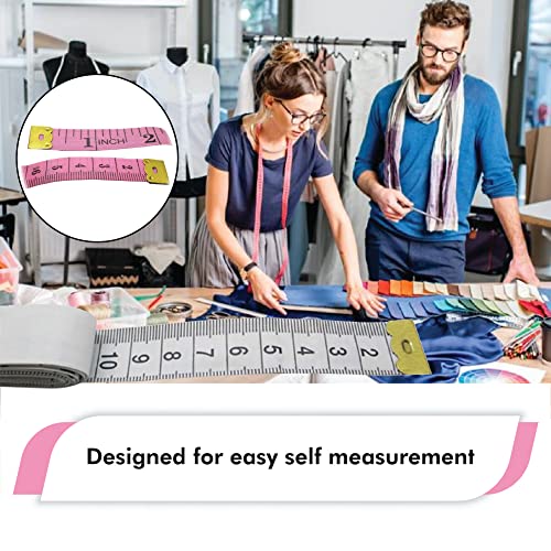 Measuring Tape (Pack of 4) - Body & Fabric Measure Tape for Sewing, Seamstress, Tailor, Cloth, Waist, Crafting, Fitness-Retractable, Dual Sided Multipurpose Metric Tape-3 x 60 inches, 1 x 120 inches