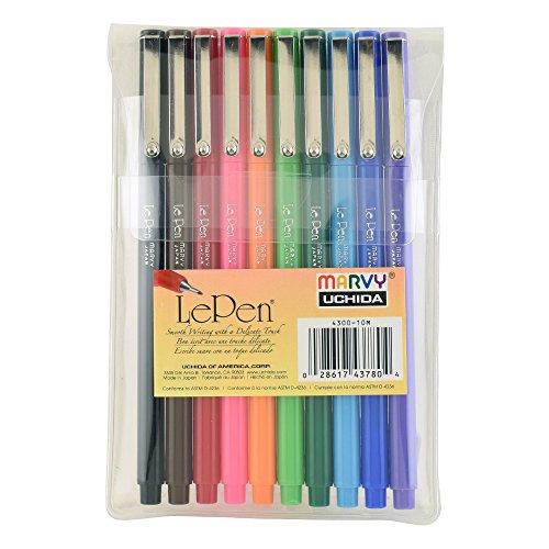 Marvy Uchida Uchida LePen Set of 10 Secondary Color Pens