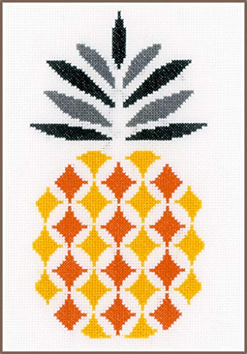 Vervaco Counted Cross Stitch Kit Pineapple 6.4" x 10.4"