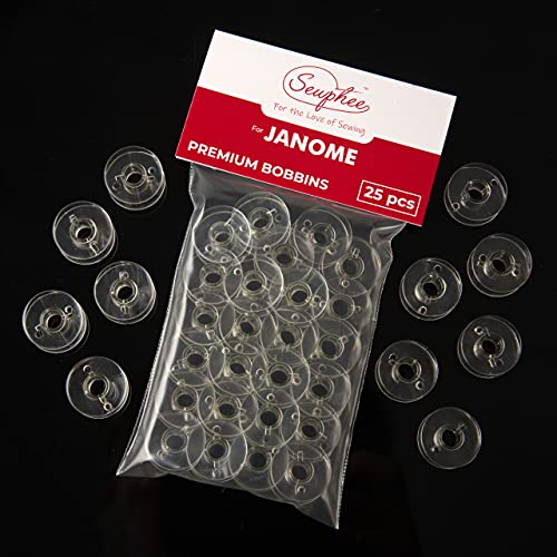 25pcs Bobbins for JANOME Sewing Machine - Fits Janome, Brother, Kenmore and Elna Sewing Machines (102261103, Class 15) by Sewphee