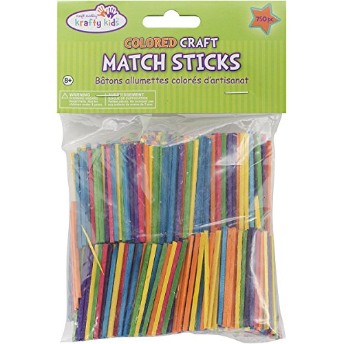 Craft Match Sticks-Colored 2" 750/Pkg