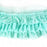 Worlds 1Yard Light Blue 3 Layers 3D Chiffon Ruffle Lace Pleated Trim Gathered Mesh Ribbon 4-1/4"Inch