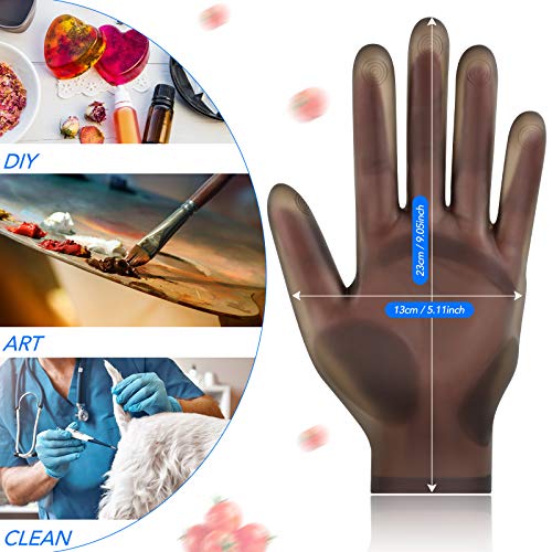 3 Pairs Reusable Safe Silicone Gloves for Resin Casting Projects Waterproof Silicone Gloves Finger Protectors for DIY Crafts Mitten Crystal Epoxy Casting Gloves (White, Black, Blue)